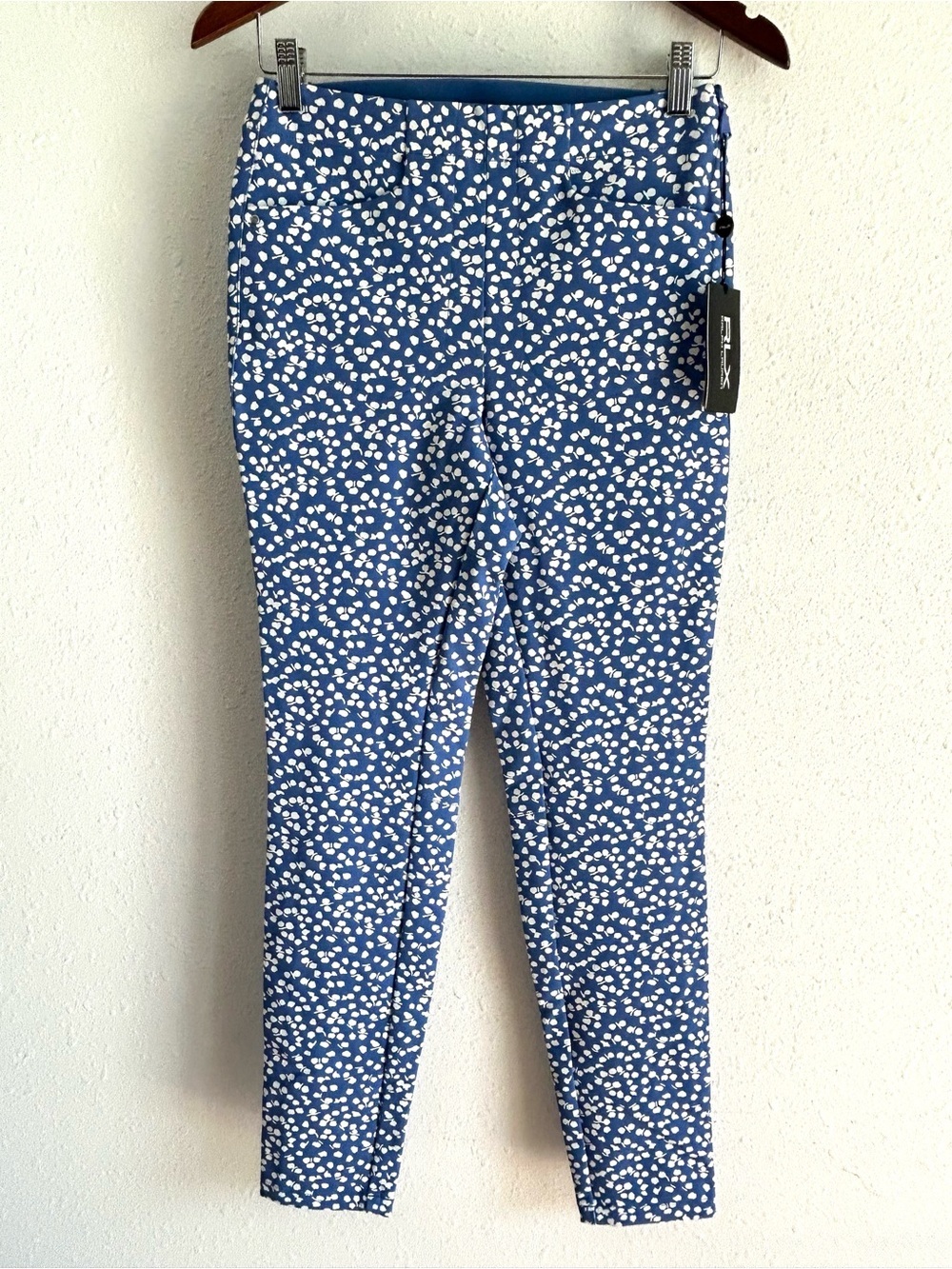 Ralph Lauren RLX Golf Pants Women's Size 2 Blue Print Stretch Wicking